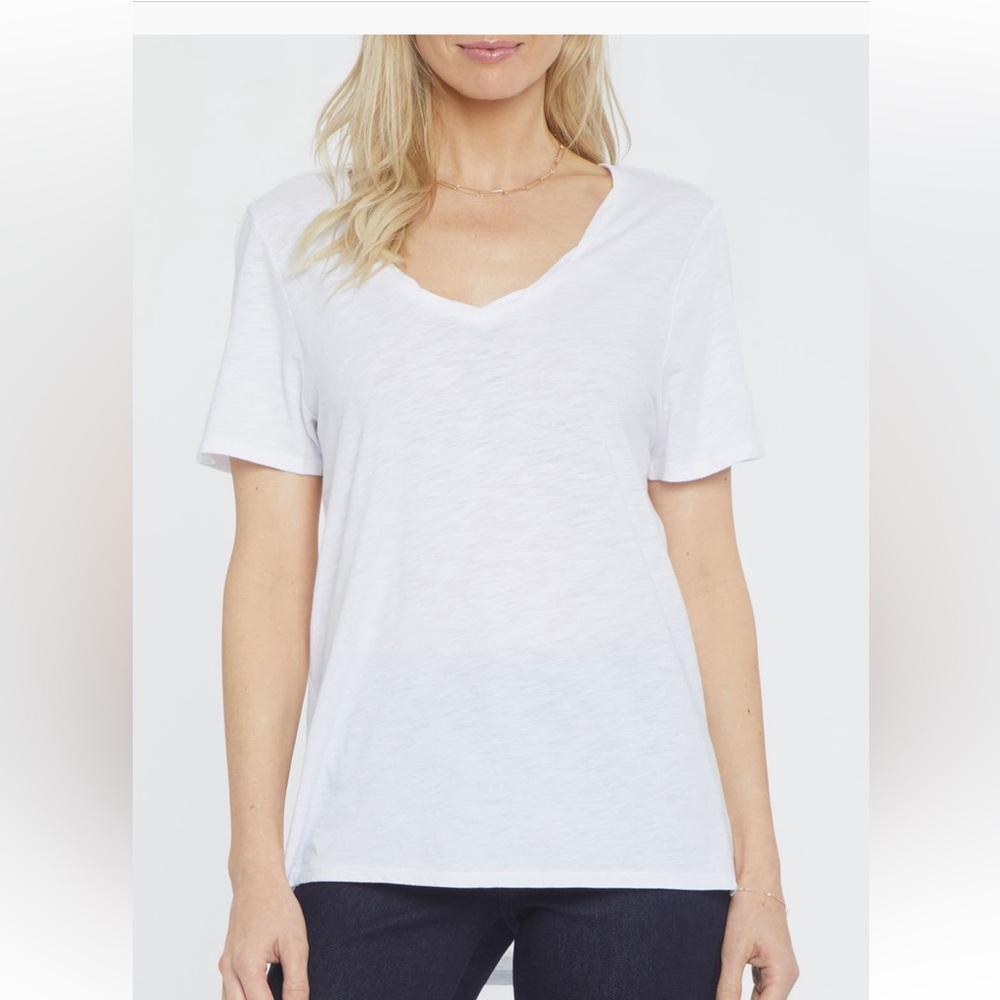 Two NYDJ Twist V-Neck T-Shirt-In Black and In White